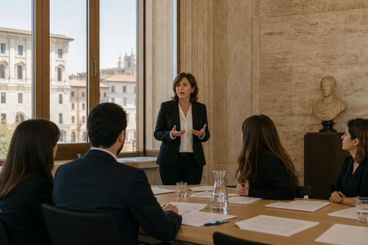 Professionisti durante un corso di intelligenza artificiale a Roma