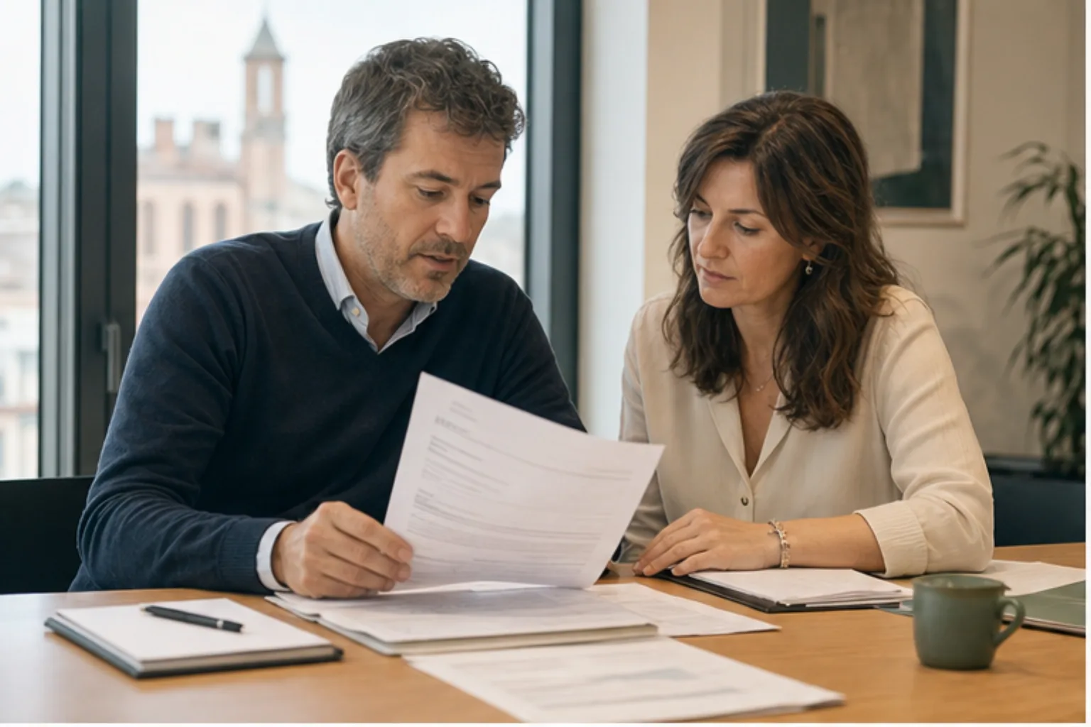 Broker assicurativo durante un corso AI su clienti e documenti di polizza